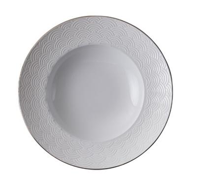Diep Ontbijtbord - Tokyo Design Studio Nippon White - Golven - 21cm 160ml Diep Ontbijtbord - Tokyo Design Studio Nippon White - Golven - 21cm 160ml