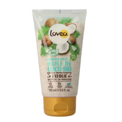 Lovea Bodyscrub coconut oil dry skin organic 150 Milliliter Lovea Bodyscrub coconut oil dry skin organic 150 Milliliter