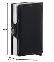 Secrid Twinwallet Vintage Portemonnee Zwart Aluminium, Leer - thumbnail