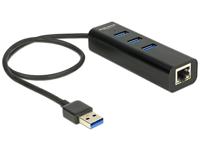 Delock 62653 USB 3.1 Gen 1-hub Zwart - thumbnail