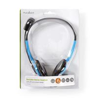 Nedis CHST100BU Pc-headset On-ear 2x 3,5 Mm Connectoren 2,0 M Blauw - thumbnail