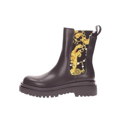 Versace Jeans Couture Fondo Drew Laarzen Dames Zwart/Goud - Maat 38 - Kleur: GoudZwart | Soccerfanshop