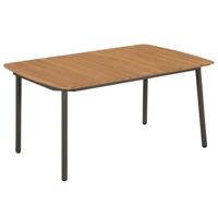 VidaXL Tuintafel 150x90x72 cm massief acaciahout en staal - thumbnail