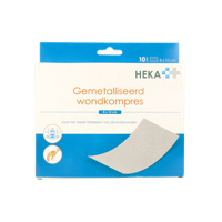 Heka Klein Wondkompres gemetalliseerd 8 x 10cm steriel 10 Stuks - thumbnail