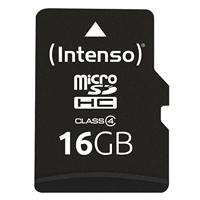 Intenso 16 GB Micro SDHC-Card microSDHC-kaart 16 GB Class 4 Incl. SD-adapter - thumbnail