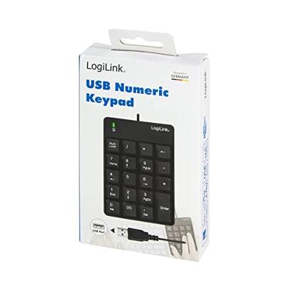 LogiLink ID0184 Numeriek toetsenbord USB Zwart