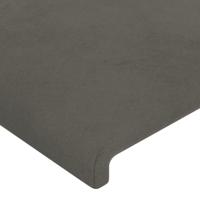Bedframe zonder matras 120x190 cm fluweel donkergrijs - thumbnail
