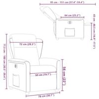 Massagestoel elektrisch verstelbaar stof bruin - thumbnail