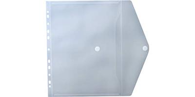 Documentenmap, met velcro sluiting, ft A4, geperforeerd, wit, pak van 10 stuks