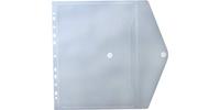 Documentenmap, met velcro sluiting, ft A4, geperforeerd, wit, pak van 10 stuks - thumbnail