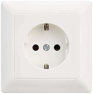 Jung AS1520KIWW Wandcontactdoos met randaarde Inzetstuk 1-voudig Alpine-wit 1 stuk(s)