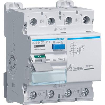 Hager CDB640D CDB640D Aardlekschakelaar A 40 A 0.003 A
