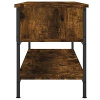 Tv-meubel 100x35x45 cm bewerkt hout gerookt eikenkleurig - thumbnail