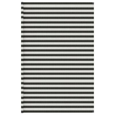 VidaXL Tenttapijt 400x800 cm hdpe antracietkleurig en wit