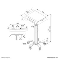 Neomounts Mobiele medische laptop cart MED-M050 bevestiging - thumbnail