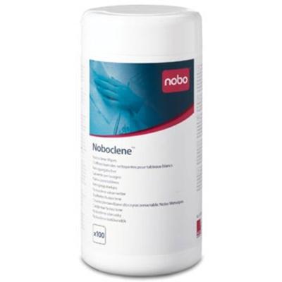 Whiteboard reinigingsdoekjes Nobo pot met 100 stuks