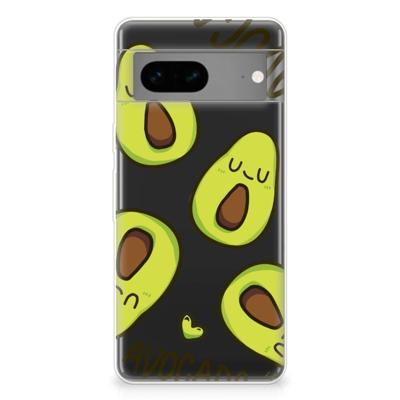 Google Pixel 7 Telefoonhoesje met Naam Avocado Singing Google Pixel 7 Telefoonhoesje met Naam Avocado Singing