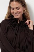 Palmer ruffle blouse - espresso - 13270 - thumbnail