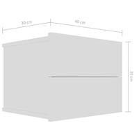 vidaXL Nachtkastjes 2 st 40x30x30 cm spaanplaat wit - thumbnail