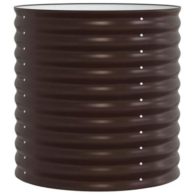 Verhoogde plantenbak Bruin 80 x 80 x 81 cm Staal