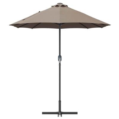 Tuinparasol Taupe 370 x 197 x 239 cm Poedergecoat staal