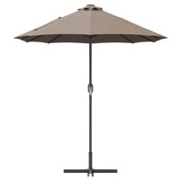 Tuinparasol Taupe 370 x 197 x 239 cm Poedergecoat staal - thumbnail