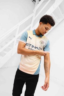 Manchester City 4rd Shirt Senior 2024/2025 - Maat M - Kleur: BeigeLichtblauw | Soccerfanshop