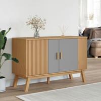 Dressoir OLDEN 114x43x73,5 cm massief grenenhout grijs en bruin - thumbnail