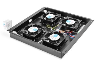 Digitus DN-19 FAN-4-B-N 19 inch 4 x Ventilator voor patchkast 1 HE Vast inbouw, Met schakelaar Geschikt voor kastdiepte: vanaf 600 mm Zwart (RAL 9005)