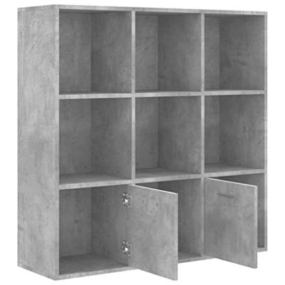 Boekenkast 98x30x98 cm spaanplaat betongrijs