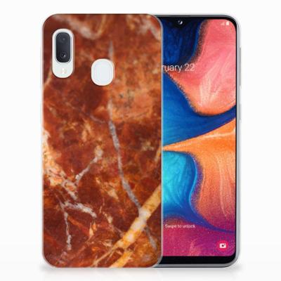 Samsung Galaxy A20e | TPU | Siliconen hoesje | Marmer Bruin Samsung Galaxy A20e | TPU | Siliconen hoesje | Marmer Bruin