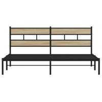 Bedframe zonder matras metaal sonoma eikenkleurig 183x213 cm - thumbnail