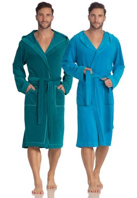 Capuchon badjas Vossen-aqua-2xl