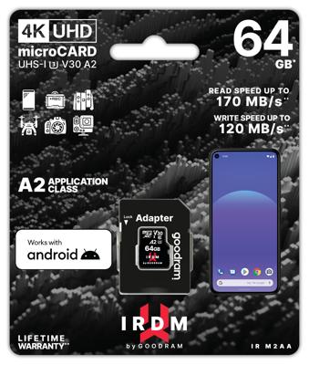 Micro SD-Kaart GoodRam IRDM M2AA 64GB