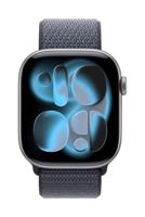 Apple Watch Band - Geweven sportbandje - 46 mm - Ankerblauw - Eén maat voor de meeste polsen - thumbnail
