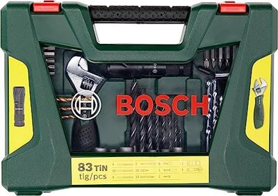 Bosch Accessoires V-Line TiN-boren en bitset met LED-zaklamp en verstelbare steeksleutel 83-delig - 2607017193