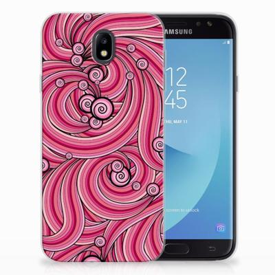Samsung Galaxy J7 2017 | J7 Pro | Hoesje maken | Swirl Pink