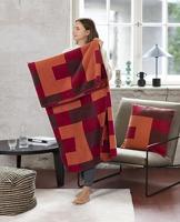 David Fussenegger David Fussenegger SAVONA Woondeken "Karo clean" weinrot 200 x150 cm - thumbnail