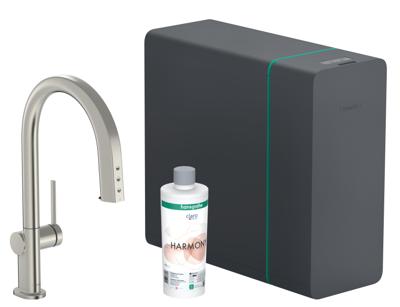 Hansgrohe Aqittura M91 Soda systeem 210, uittrekbare uitloop, 1jet, sBox, rvs look Hansgrohe Aqittura M91 Soda systeem 210, uittrekbare uitloop, 1jet, sBox, rvs look