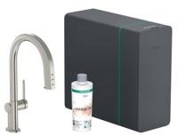 Hansgrohe Aqittura M91 Soda systeem 210, uittrekbare uitloop, 1jet, sBox, rvs look - thumbnail