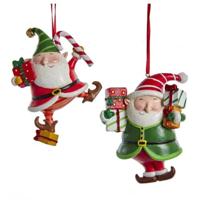 Resin Elf Gifts Ornament 3,7 inch kersthanger Kurt S. Adler - Kurt s adler - thumbnail