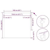 Rolgordijn verduisterend 160x175 cm stofbreedte 156,6 cm beige - thumbnail