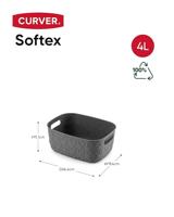 Curver Softex opbergmand S 4 liter antraciet - thumbnail