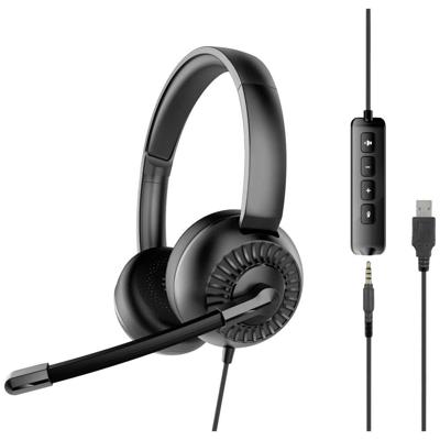 SpeedLink METIS On Ear headset Kabel Stereo Zwart Headset, Volumeregeling, Microfoon uitschakelbaar (mute) SpeedLink METIS On Ear headset Kabel Stereo Zwart Headset, Volumeregeling, Microfoon uitschakelbaar (mute)