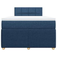Boxspring met matras stof blauw 120x200 cm - thumbnail