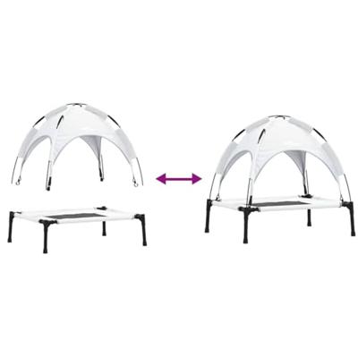 VidaXL Hondenbed zilvergrijs 76 x 62 x 70,5 cm staal