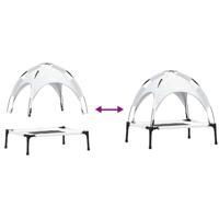 VidaXL Hondenbed zilvergrijs 76 x 62 x 70,5 cm staal - thumbnail