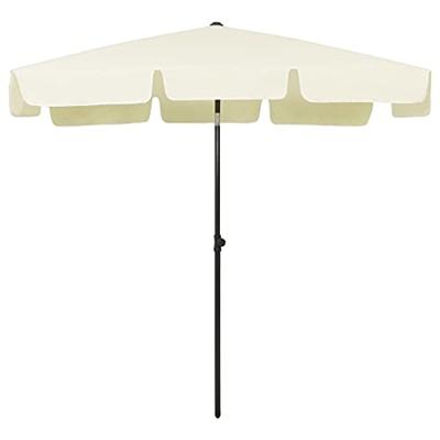 VidaXL Strandparasol 200x125 cm zandgeel VidaXL Strandparasol 200x125 cm zandgeel