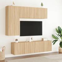 Tv-meubels 2 st wandgemonteerd 60x30x41 cm sonoma eikenkleurig - thumbnail