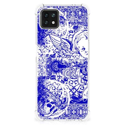 Extreme Case OPPO A53 5G | A73 5G Angel Skull Blauw Extreme Case OPPO A53 5G | A73 5G Angel Skull Blauw
